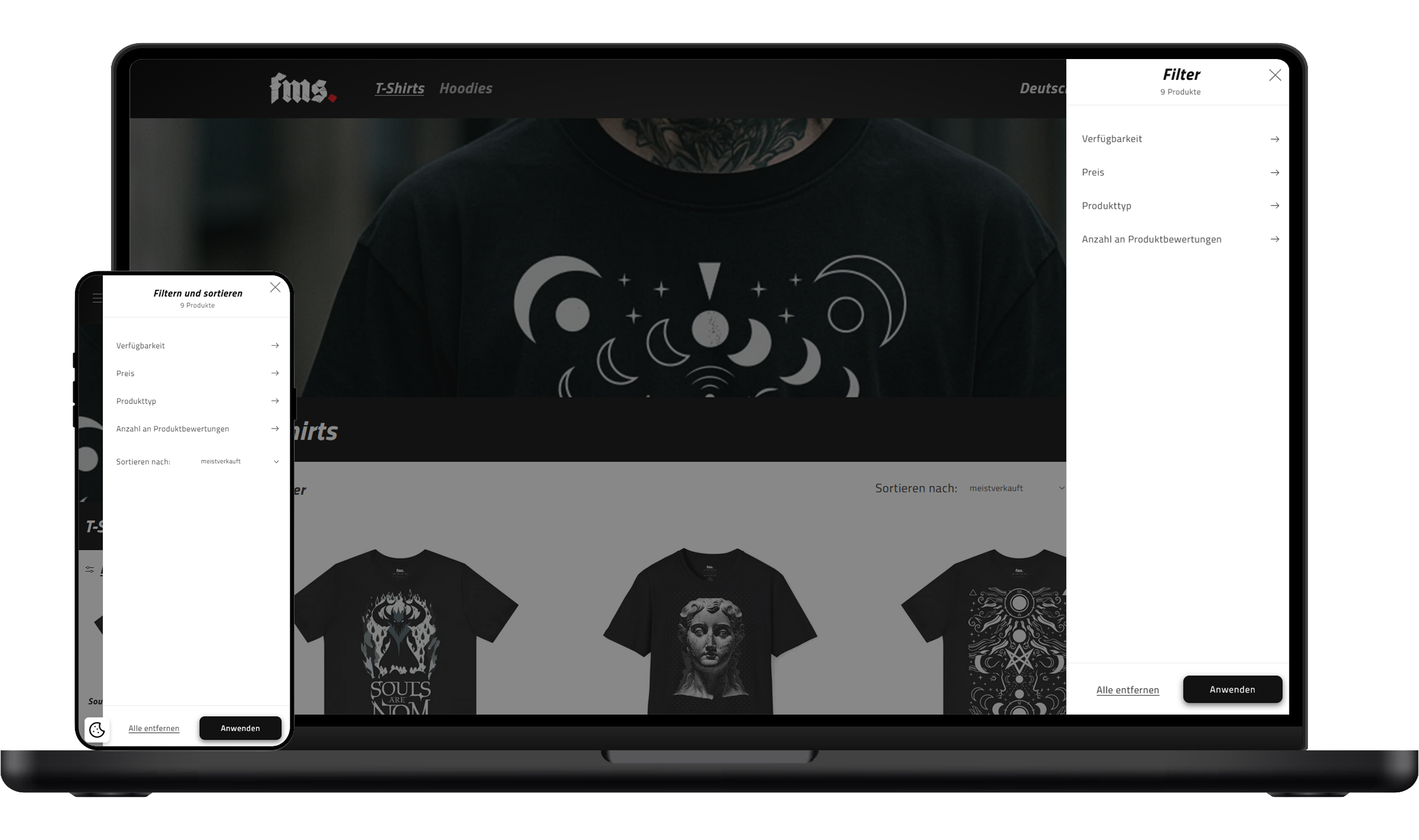 fms. Streetwear Store – Kampagnenansicht